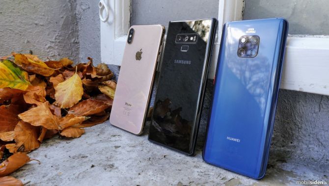 Duel: Huawei Mate 20 Pro, Galaxy Note9 og iPhone XS Max
