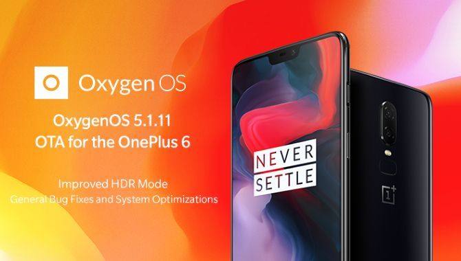 OxygenOS 5.1.11 til OnePlus 6 forbedrer HDR-funktionen