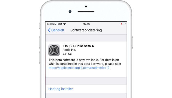 Apple udgiver iOS 12 offentlig beta 4: Her er nyhederne