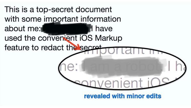 Skjuler du tekst med iOS-værktøjet Markering? Så pas på