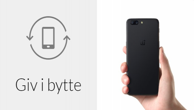 Byt din gamle smartphone til en OnePlus 5 og spar penge
