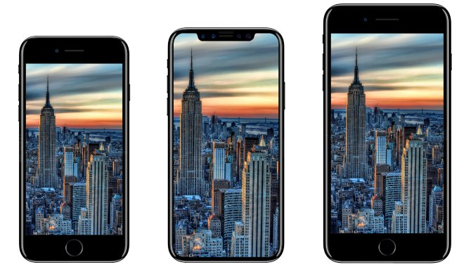 Nye skitser: iPhone X med OLED-skærm bliver større end iPhone 7