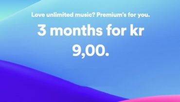 Spotify tilbud: 3 måneders Premium for 9 kroner