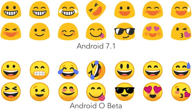 Googles emojis får helt nyt design i Android O