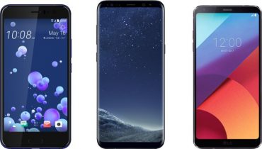 Sammenligning: HTC U 11 vs Samsung Galaxy S8 vs LG G6