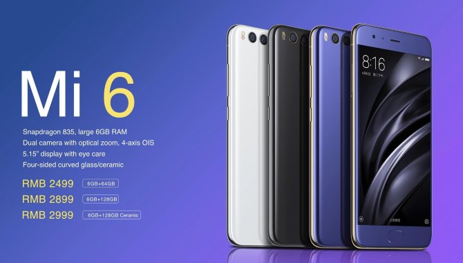 Xiaomi lancerer topmodellen Mi 6
