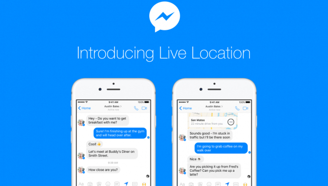 Messenger Live Location: Del din placering i real time