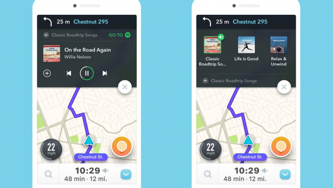 Spotify og Waze forener musik og navigation i samme app