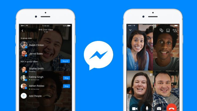 Nu kan du videochatte i grupper med Messenger