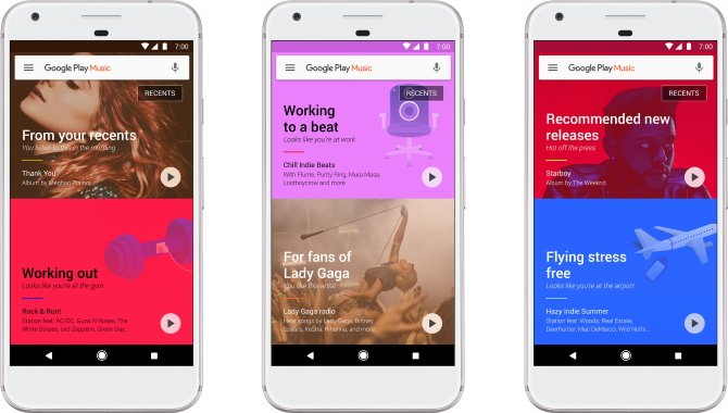 Google Play Musik får stor overhaling af designet