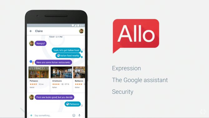 Googles nye beskedapp Allo udgives på onsdag