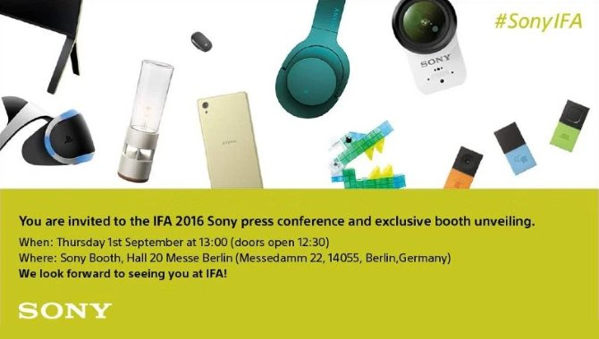 Sony inviterer til IFA-event den 1. september