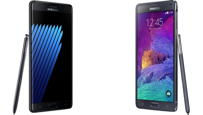 Sammenligning: Samsung Galaxy Note 7 vs. Note 4