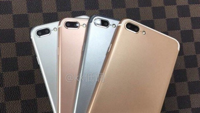 Nyt billede viser iPhone 7 Plus i fire forskellige farver