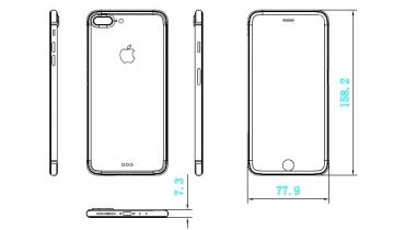 Ny tegning: iPhone 7 bliver tykkere end iPhone 6s