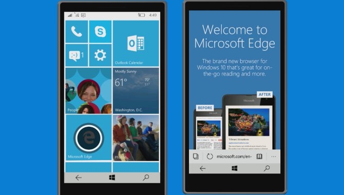 Microsofts Edge får snart udvidelser til Windows 10 Mobile