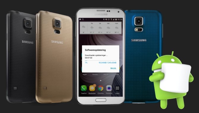 Nu får Samsung Galaxy S5 Android 6.0 Marshmallow