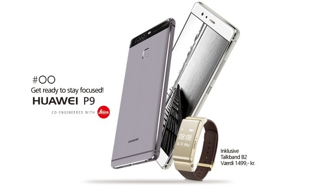 Forudbestil Huawei P9 og få en gratis TalkBand B2-wearable