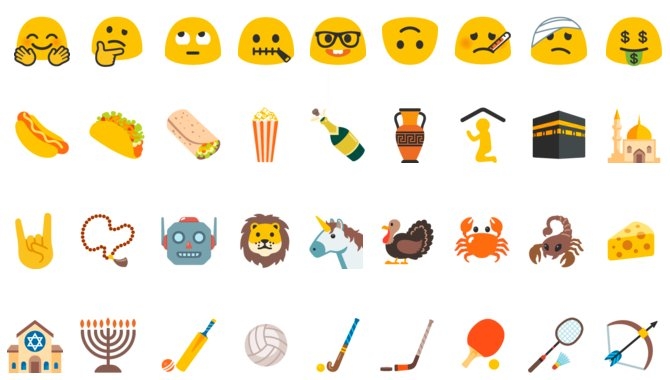 De 36 nye emojis kommer til Android i næste uge