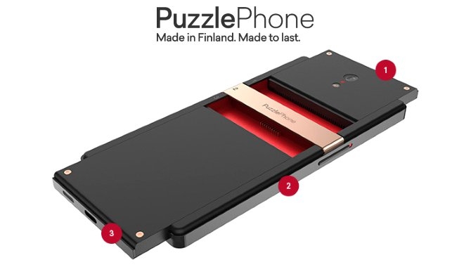 Den modulopbyggede PuzzlePhone kan nu finansieres online
