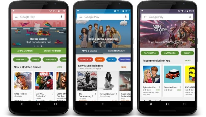 Google Play-butikken får nyt friskt design til Android