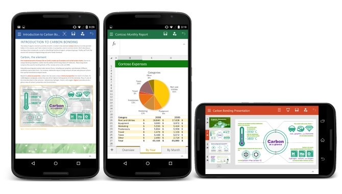 Word, Excel og PowerPoint ude til alle Android-mobiler