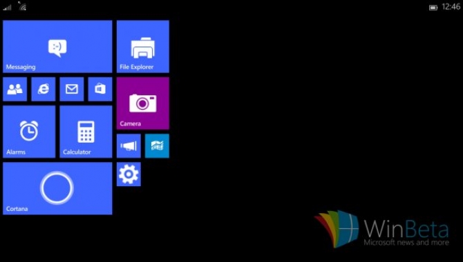 Første kig på Windows 10 Mobile på små tablet skærme