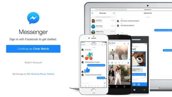 Nu kan du bruge Messenger direkte i browseren