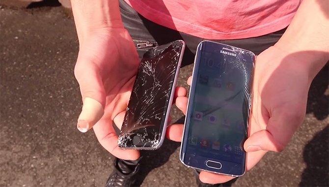 Samsung S6 Edge banker iPhone 6 i droptest-duel [VIDEO]