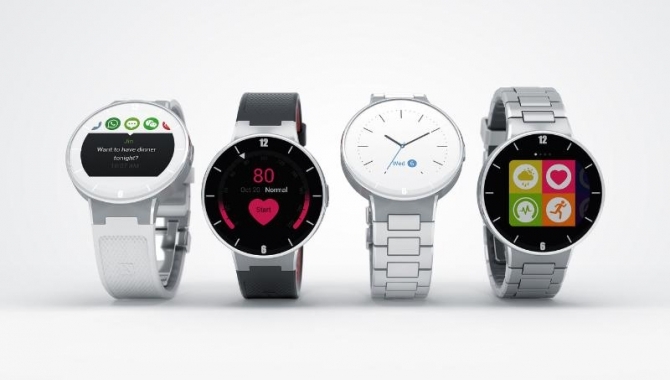 Alcatel hopper på den runde smartwatch-bølge