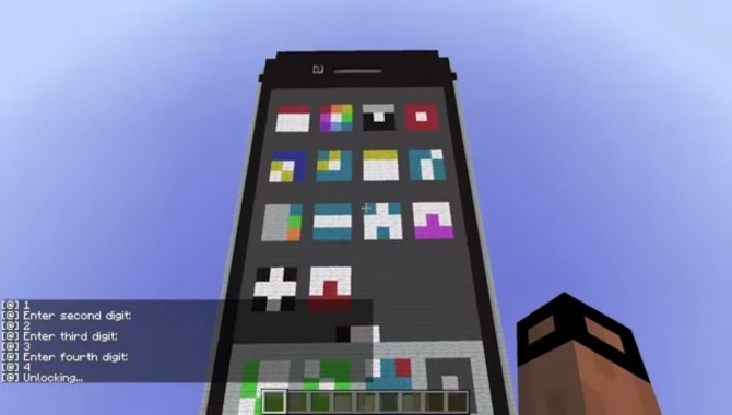 Se fungerende iPhone i Minecraft-udgave