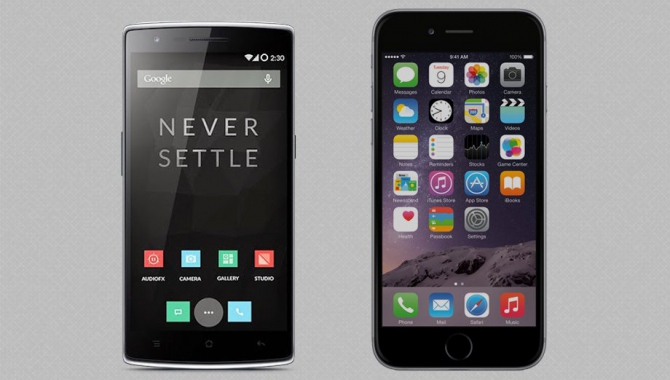 OnePlus med iPhone 6-drillerier