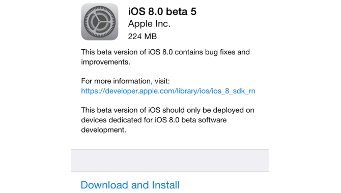Femte BETA af iOS 8 klar til udviklerne