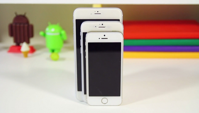iPhone 6 design, størrelse L og XL, fremvist i video