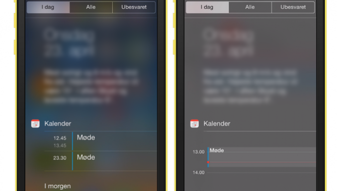 Kalenderemner kan tilpasses næsten som du ønsker i Meddelelsescenteret på iPhone [TIP]