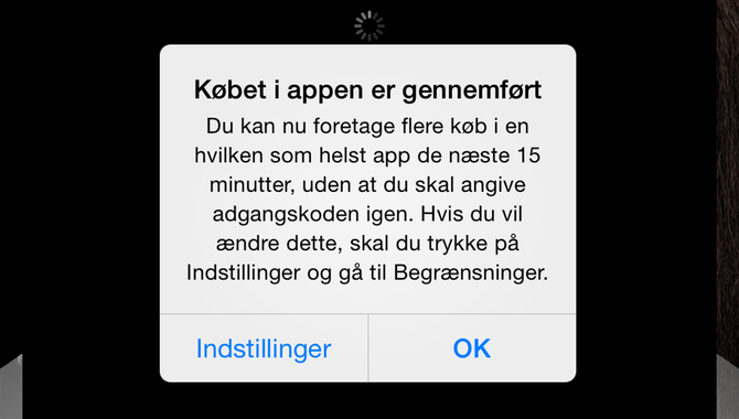 iOS 7.1 advarer om køb i apps – den første gang