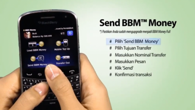 Blackberry tester mobilbetaling i BBM appen