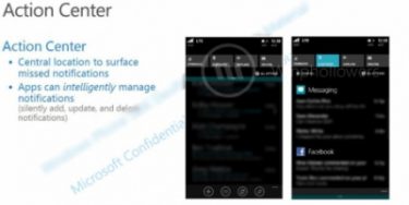 Her er notifikationscenteret i Windows Phone 8.1