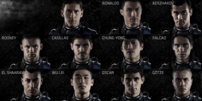 Samsung reklame sætter VM-fodboldstjerner op imod rumvæsner