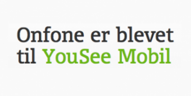 Onfone skifter navn til Yousee Mobil