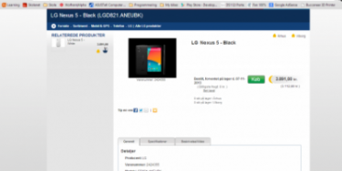 Nexus 5 – dansk salgsstart og pris lækket