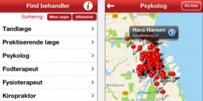 Sundhed.dk har samlet alle læger og behandlere i en applikation