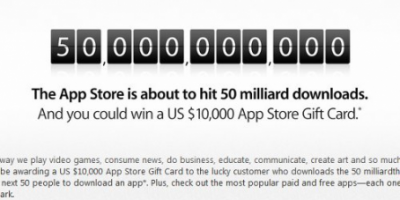 Apple: Nedtællingen til download nummer 50.000.000.000