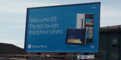 Nokia Lumia 928 spottet på billboard reklame