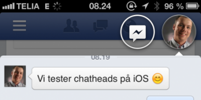 Facebook på iPhone får nu chatheads