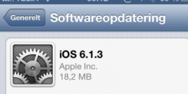 Apple udsender iOS 6.1.3 opdateringen