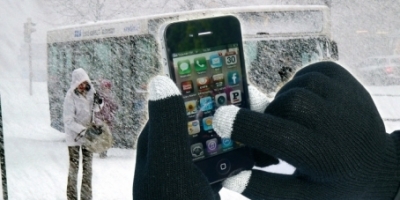 Betjen din smartphone i vinterkulden