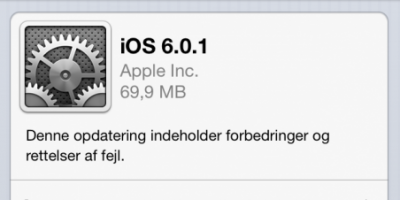 Apple udsender opdatering til iOS