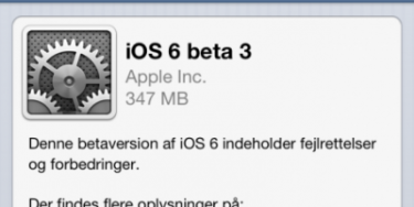 Se hvad der er nyt i iOS 6 beta 3