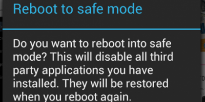 Android safe mode gemt i Android 4.1 Jelly Bean